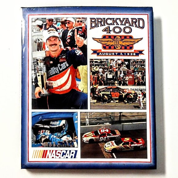NASCAR 1996 Brickyard 400 Indy Speedway Race Commemorative Book HC/DJ + VHS Tape - Picture 2 of 16